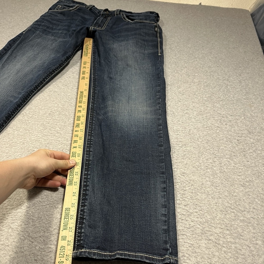 Silver Jeans Mens 32x30 (Fit 32x29) Blue Eddie Straight Denim Embroidered Medium - Picture 3 of 11